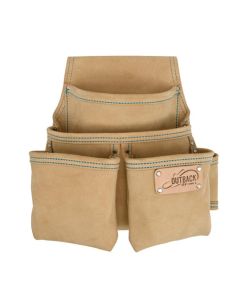 OX Suede Leather 4-Pocket Tool/Fastener Pouch