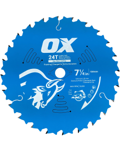 OX Pro Wood Cutting 24 Tooth Coated Saw Blade-1 Blade
